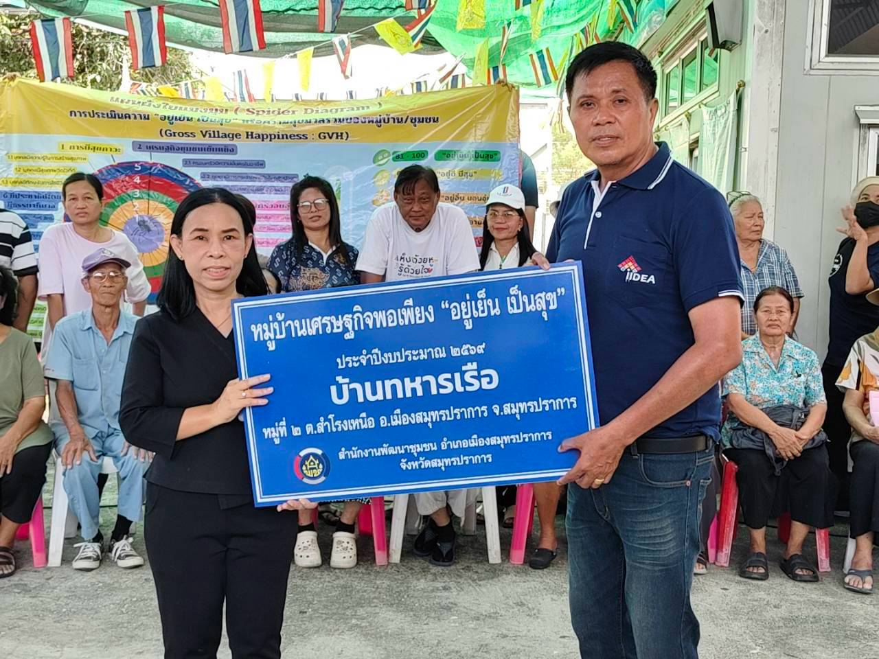  พช.เมืองสมุทรปราการ ดำเนินกิจกรรมการประเมินผลการพัฒนาหมู่บ้านเศรษฐกิจพอเพียง